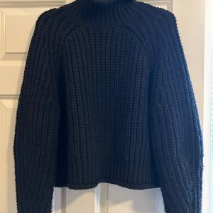 H&M black knit sweater womens size M